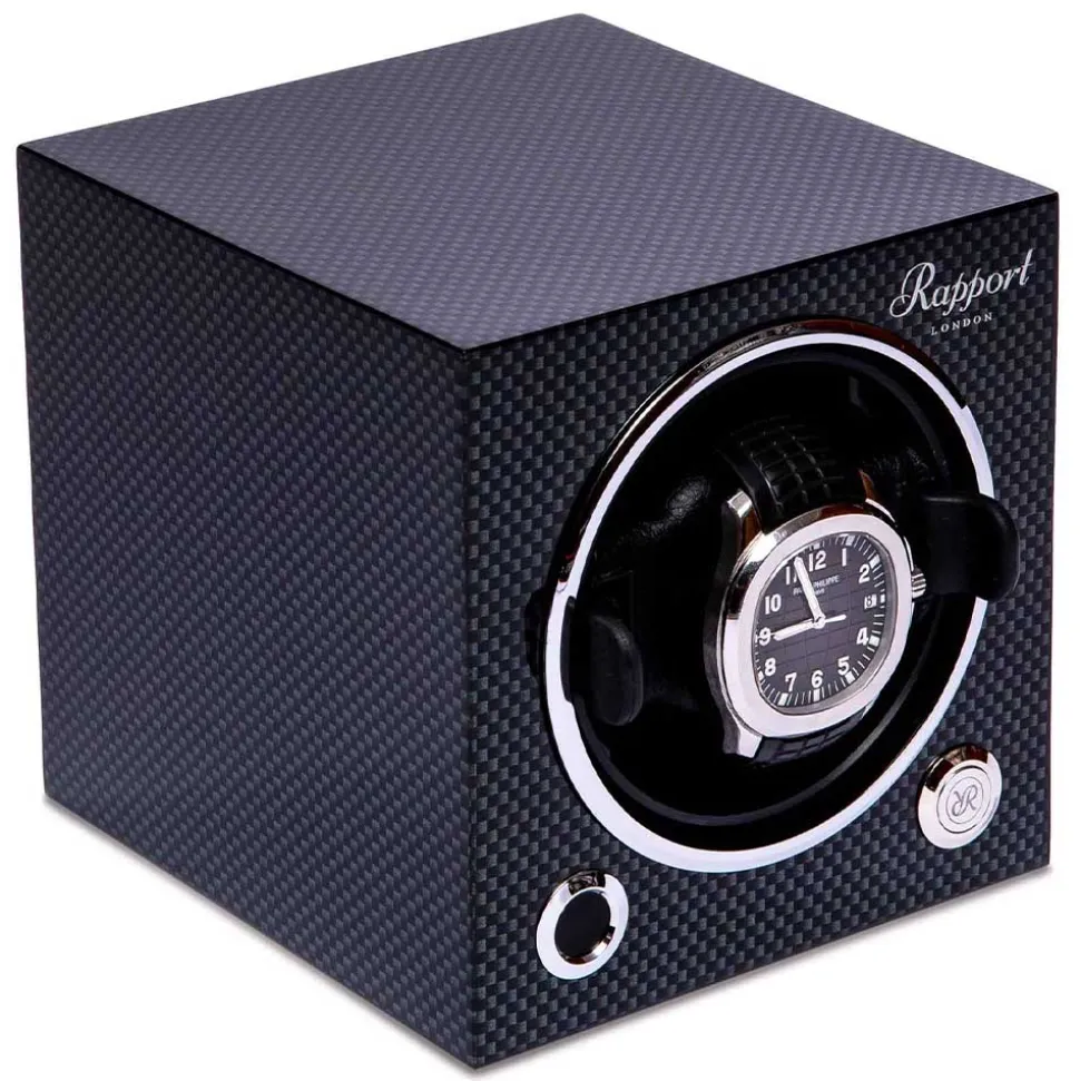 Rapport | Evo Cube Single Watch Winder Carbon Fibre | EVO50