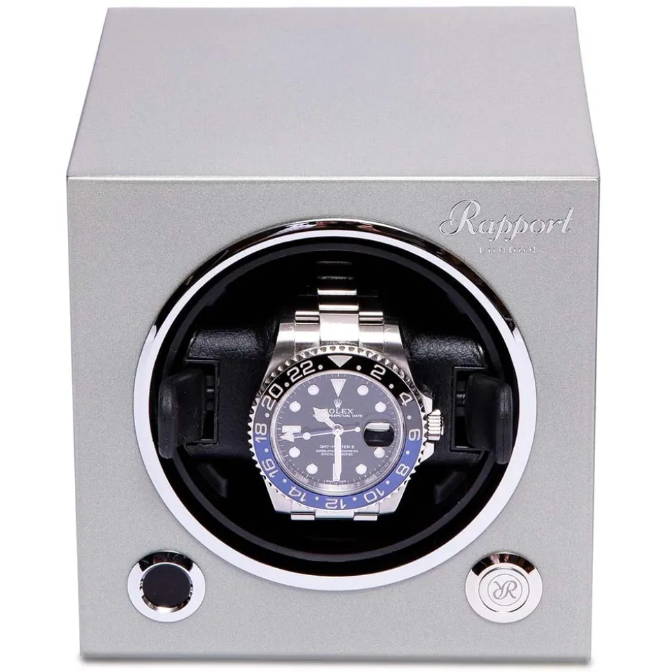 Rapport | Evo Cube Single Watch Winder Silver | EVO45