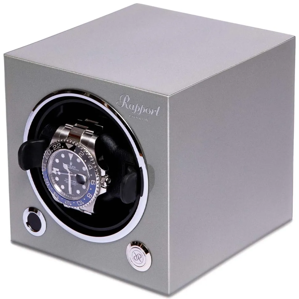 Rapport | Evo Cube Single Watch Winder Silver | EVO45