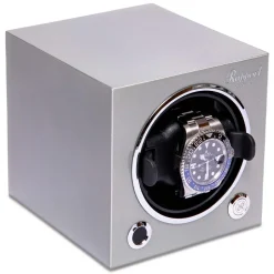 Rapport | Evo Cube Single Watch Winder Silver | EVO45