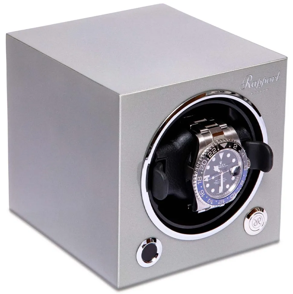 Rapport | Evo Cube Single Watch Winder Silver | EVO45