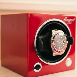 Rapport | Evo Cube Single Watch Winder Red | EVO43