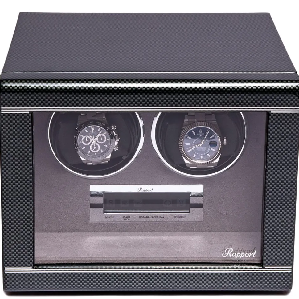 RAPPORT – Formula Duo Watch Winder Black Carbon Fibre W562