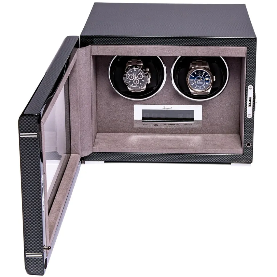 RAPPORT – Formula Duo Watch Winder Black Carbon Fibre W562