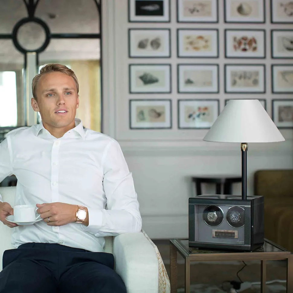 RAPPORT – Formula Duo Watch Winder Black Carbon Fibre W562