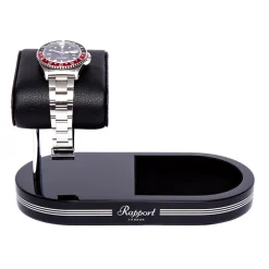RAPPORT – Formula Watch Stand with Tray in Black and Silver WS20