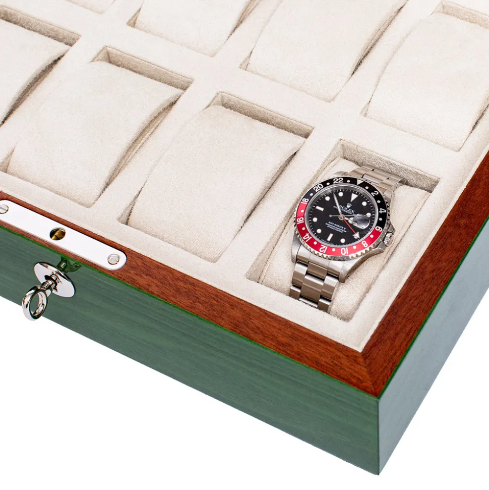 Rapport | Heritage Eight Watch Collector Box in Green | L402