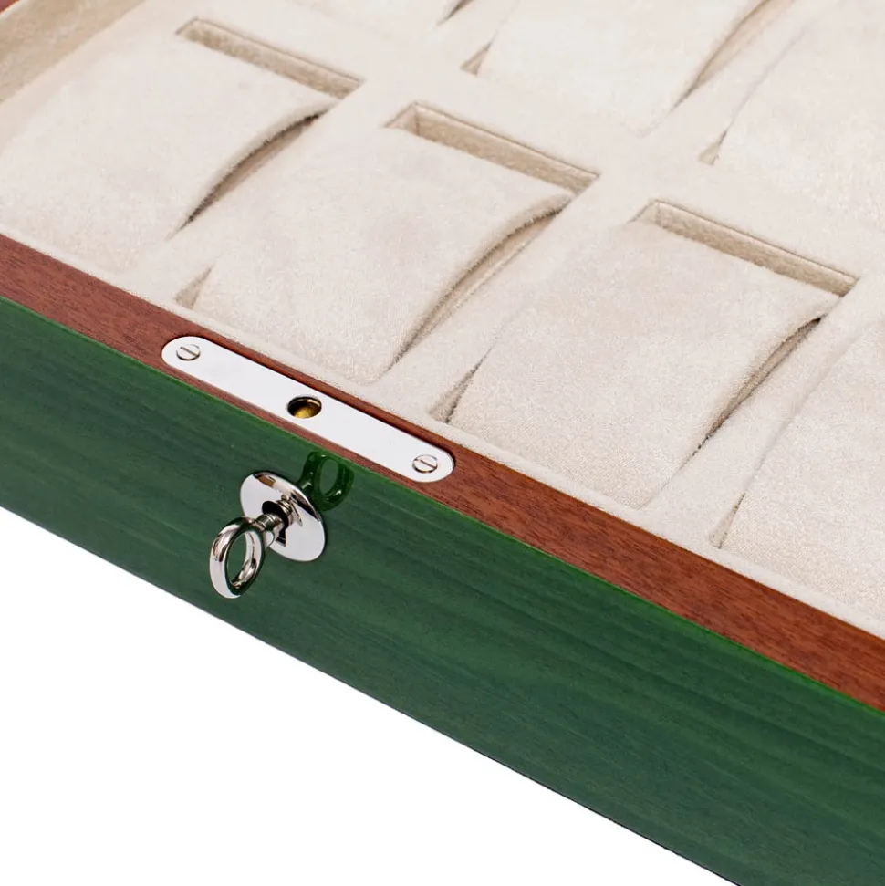 Rapport | Heritage Eight Watch Collector Box in Green | L402