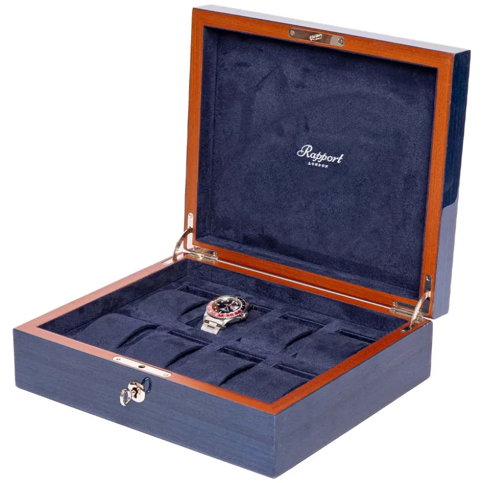 Rapport | Heritage Eight Watch Collector Box in Blue | L403