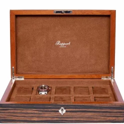 RAPPORT – Heritage Ten Watch Solid Wood Collector Box in Macassar Finish L273