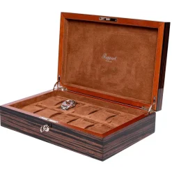 RAPPORT – Heritage Ten Watch Solid Wood Collector Box in Macassar Finish L273