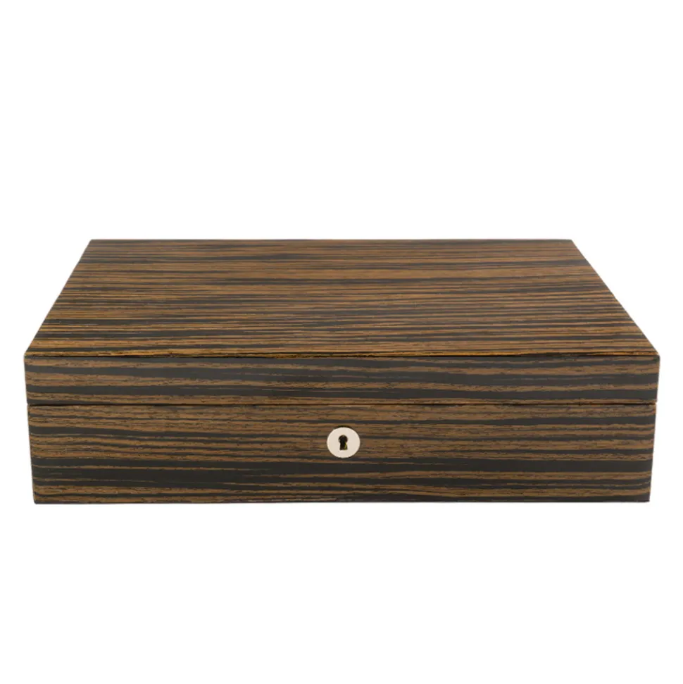 RAPPORT – Heritage Ten Watch Solid Wood Collector Box in Macassar Finish L273