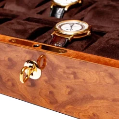 Rapport | Heritage Ten Watch Collector Box Burr Walnut | L275