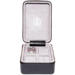 Rapport | Hyde Park Four Watch Zip Case Black | D271