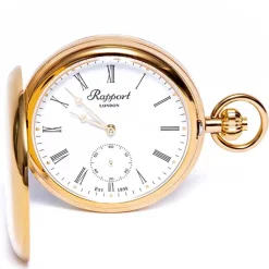 Rapport | Mechanical Double Hunter Pocket Watch Gold | PW60