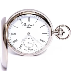 Rapport | Mechanical Double Hunter Pocket Watch Silver | PW61