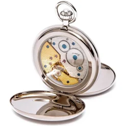 Rapport | Mechanical Double Hunter Pocket Watch Silver | PW61
