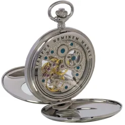 Rapport | Mechanical Half Hunter Skeleton Pocket Watch 53mm | PW45