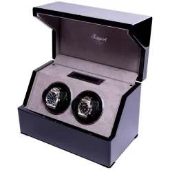 RAPPORT – Perpetua III Duo Watch Winder in Ebony Black W572