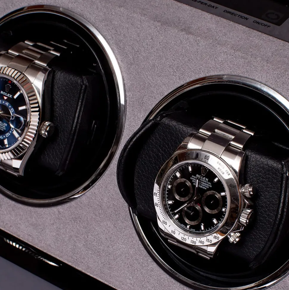 RAPPORT – Perpetua III Duo Watch Winder in Ebony Black W572