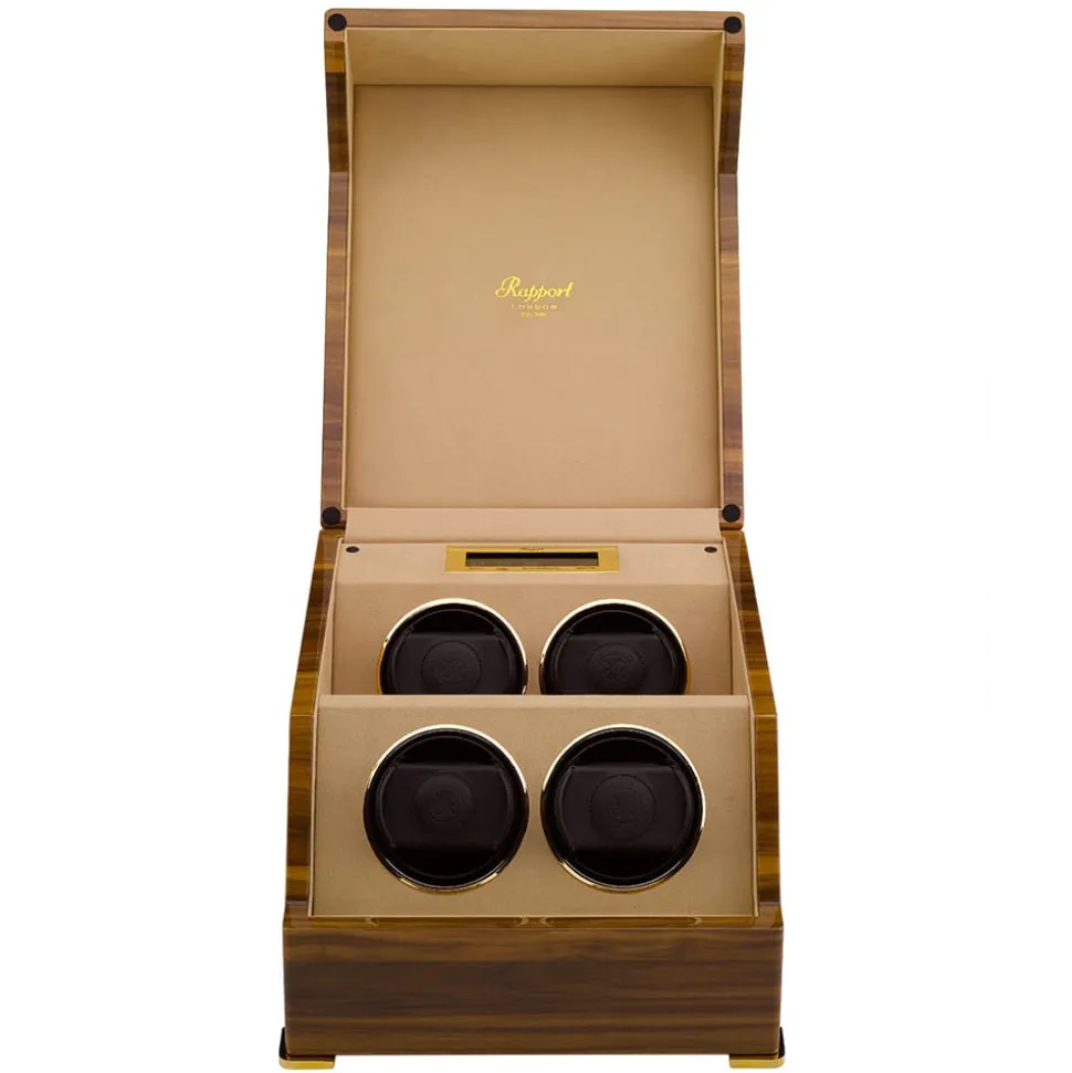 RAPPORT – Perpetua III Quad Watch Winder in Walnut W584
