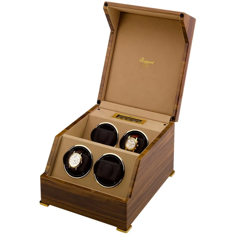 RAPPORT – Perpetua III Quad Watch Winder in Walnut W584