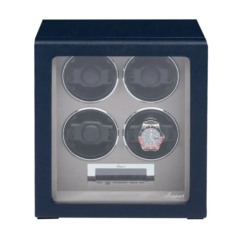 Rapport | Quantum Quad Watch Winder Navy | W634