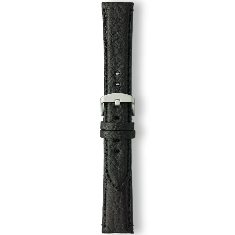 Redhill | Black Bison Grain Padded Strap | LS1358/1
