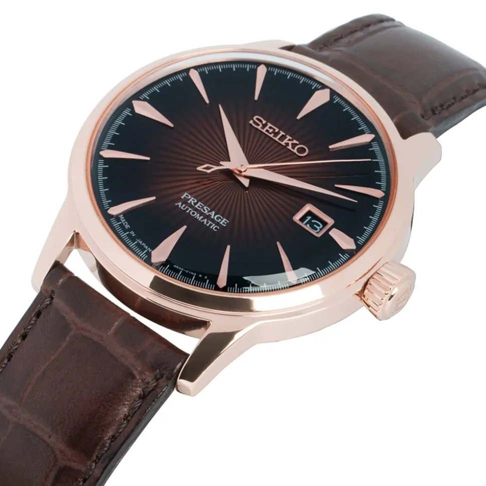 SEIKO PRESAGE – Manhattan Cocktail Time Rose Gold Watch SRPB46J1