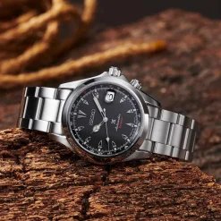SEIKO PROSPEX – Alpinist Black Dial Compass Bracelet Watch SPB117J1