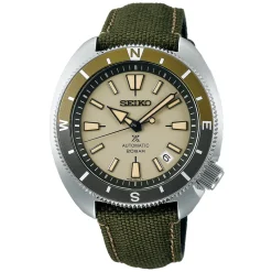 SEIKO PROSPEX – “Tortoise” Land Edition Khaki Strap Watch SRPG13K1