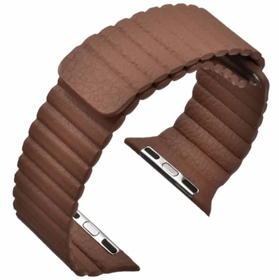 Shoreditch | Brown Magnetic Silicone Strap to fit Apple Watch® | APLM-BRN