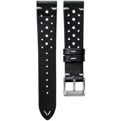 Silverstone | Handmade Racing Black Leather Strap | TS.RACBLK