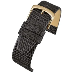 STRATFORD Black Lizard Grain Leather Watch Strap W400