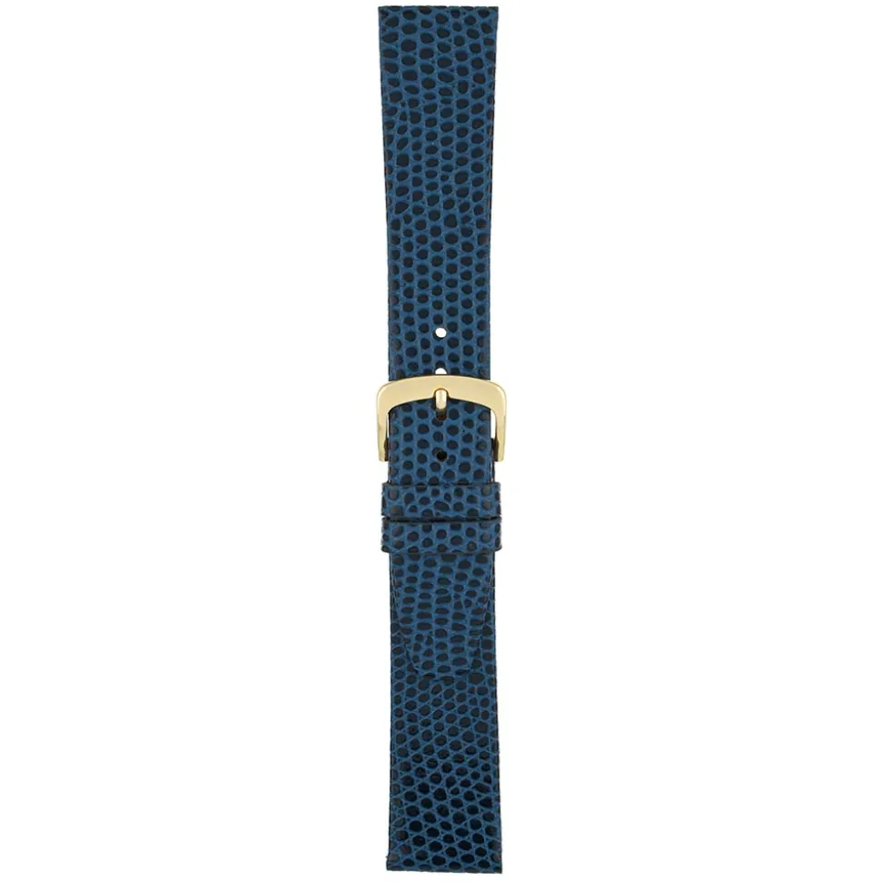 STRATFORD Blue Lizard Grain Leather Watch Strap W403