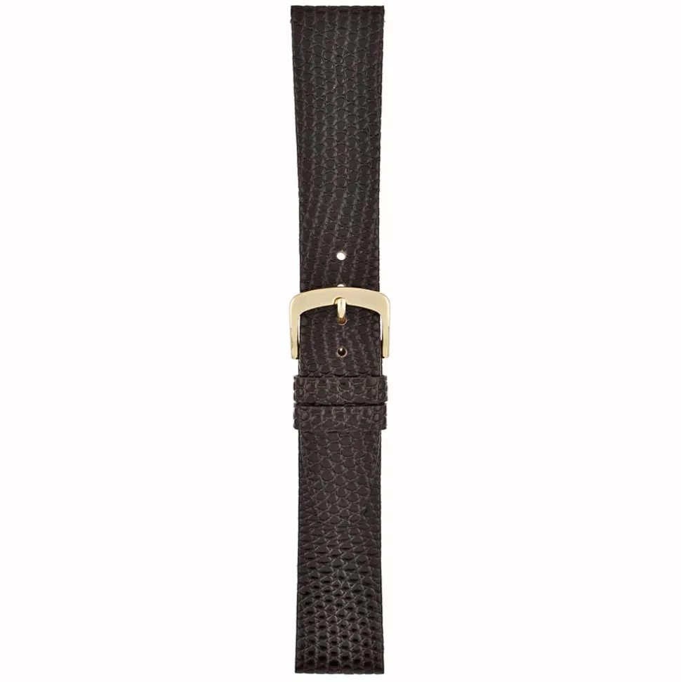 STRATFORD Brown Lizard Grain Leather Watch Strap W401