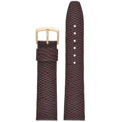 STRATFORD Burgundy Lizard Grain Leather Watch Strap W402