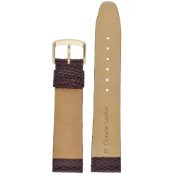 STRATFORD Burgundy Lizard Grain Leather Watch Strap W402