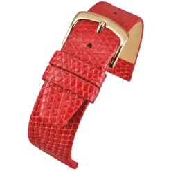 STRATFORD Red Lizard Grain Leather Watch Strap W407