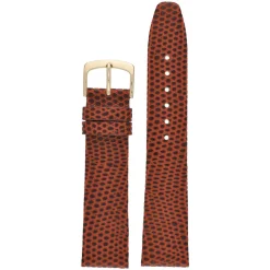 STRATFORD Tan Lizard Grain Leather Watch Strap W405