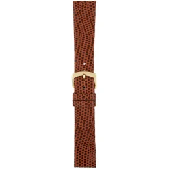 STRATFORD Tan Lizard Grain Leather Watch Strap W405