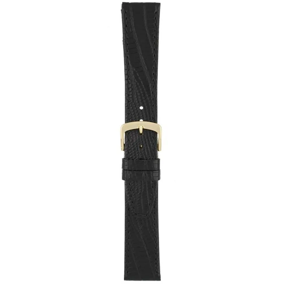 Tate | Black Teju Lizard Grain Watch Strap | WH400