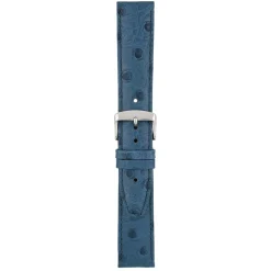 TODD Blue Ostrich Grain Leather Watch Strap WH1013