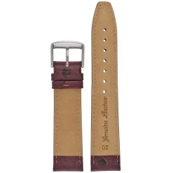 TODD Brown Ostrich Grain Leather Watch Strap WH1015
