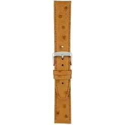 TODD Tan Ostrich Grain Leather Watch Strap WH101