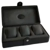 UNDERWOOD – Black Leather Triple Watch Storage Box UN/209CALFBLACK