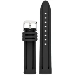 WATERLINE Black Silicone Sports Active Watch Strap 8001