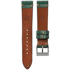Winchester | Handmade Two Stitch Green Suede Strap | TS.SUEDE.GREEN