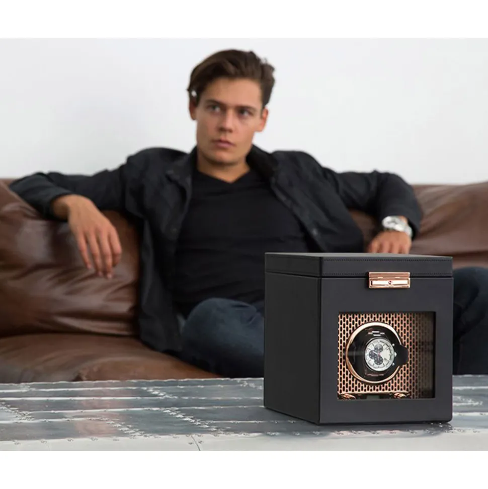 Wolf | Axis Single Watch Winder with Storage | 469216