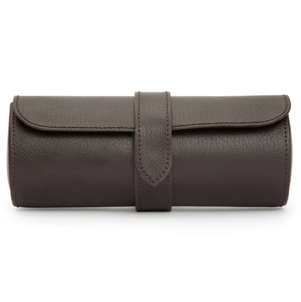 WOLF – Blake Three Watch Roll in Brown 305606